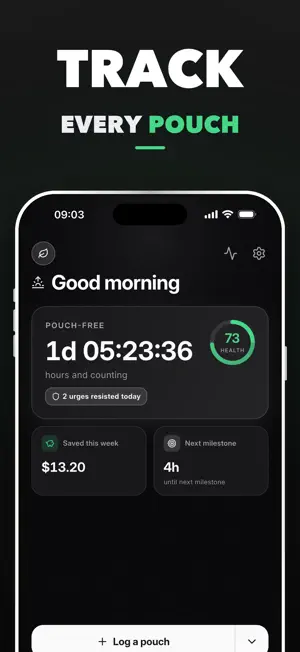 PouchDown: Zyn & Pouch Tracker screenshot 1