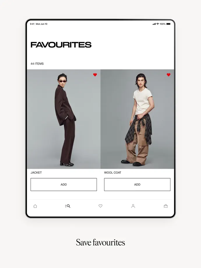 H&M iPad screenshot 5