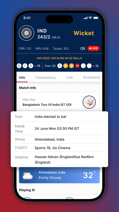 CrickEdge: Live Cricket Scores Screenshot