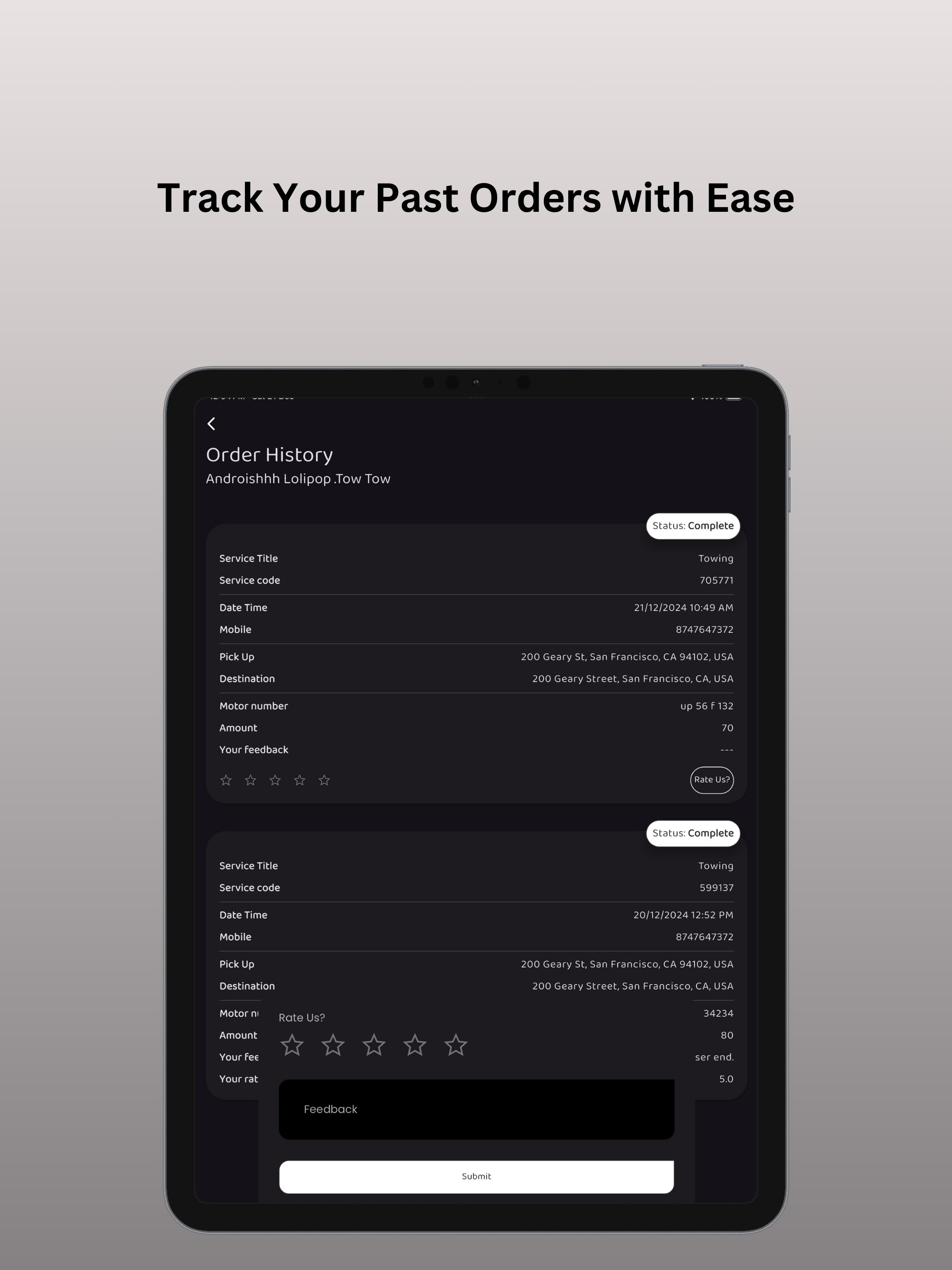 Tow Tow App screenshot 12