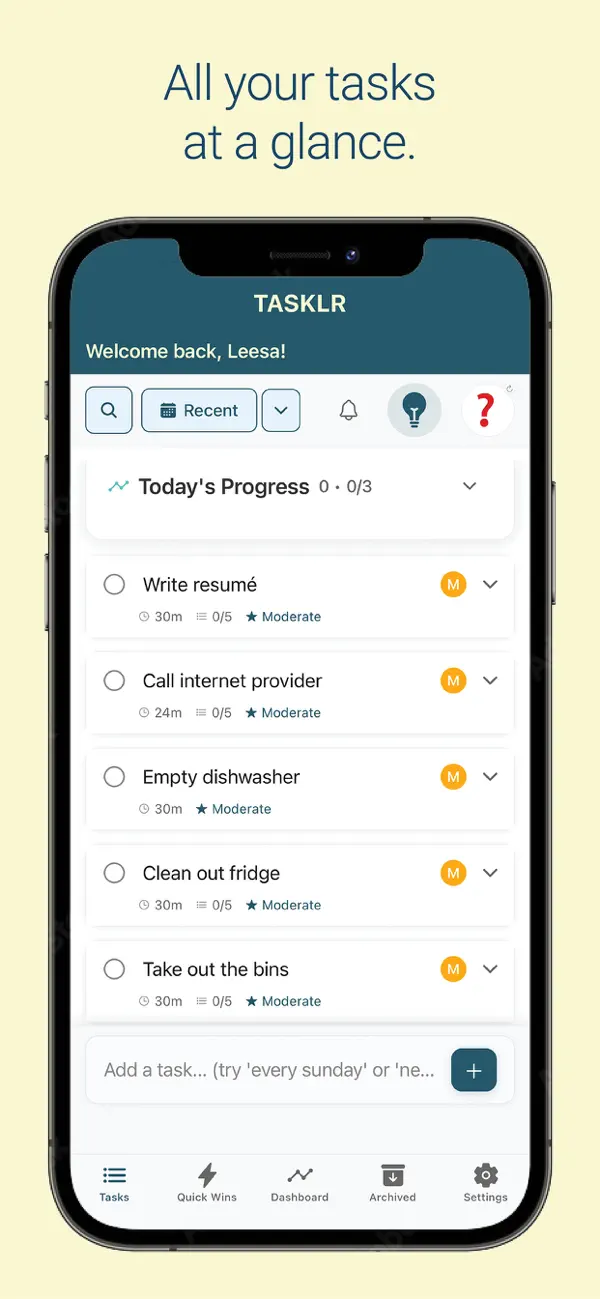 #1. Tasklr (iOS) di: Andrew Rogers