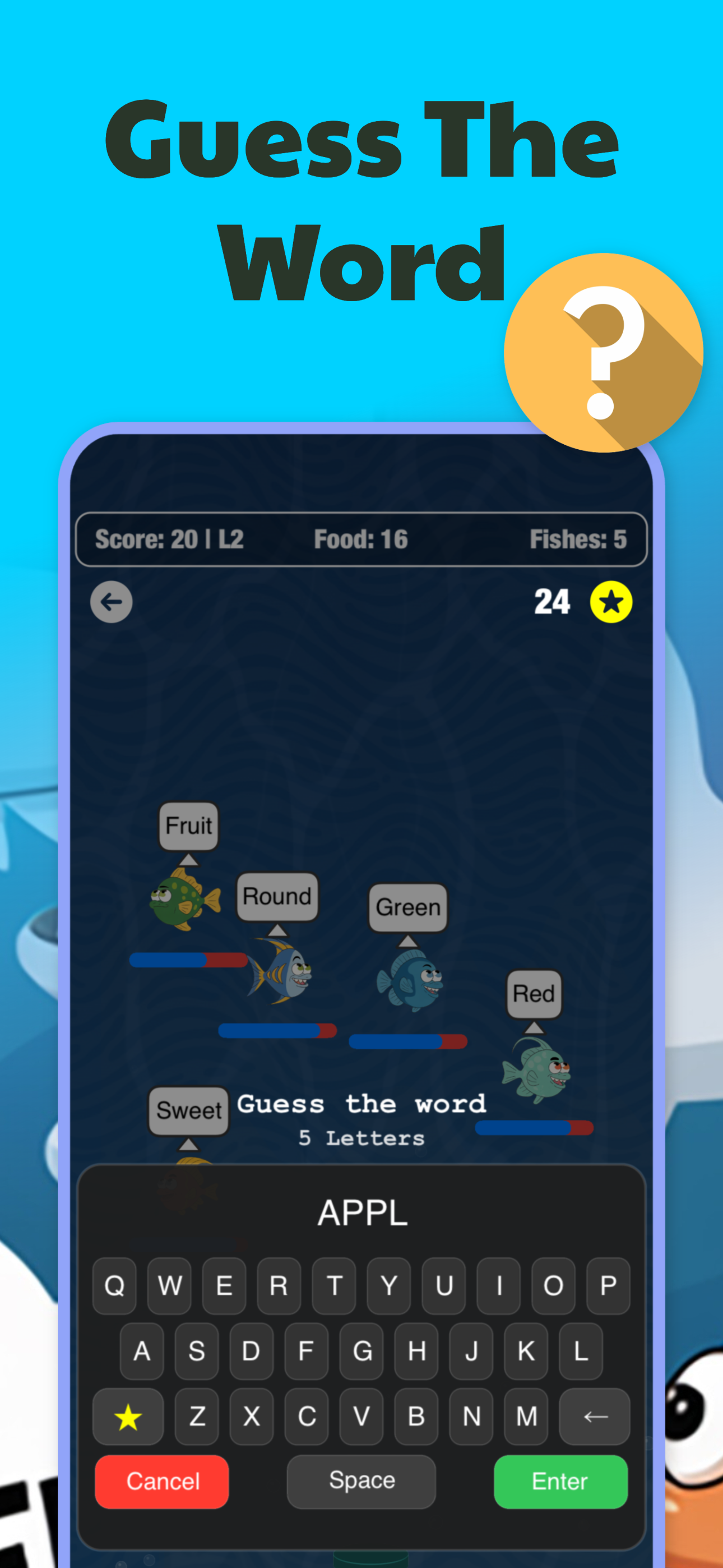 Clue Fish - Word Puzzle Game