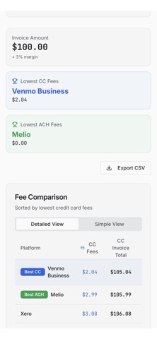 Netcharge Fee Calc screenshot 1