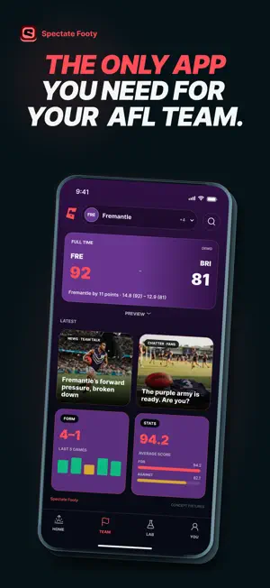 Spectate AFL: Footy Scores screenshot 1