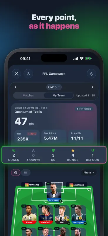 NextXI: FPL Transfer Planner screenshot 8 of 10