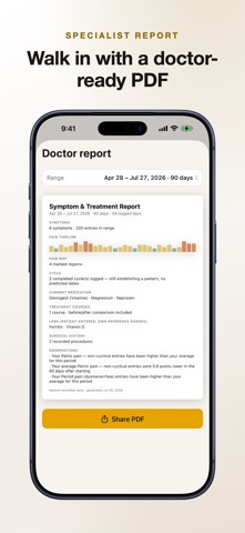 Endo: Pain & Symptom Diary iPhone screenshot
