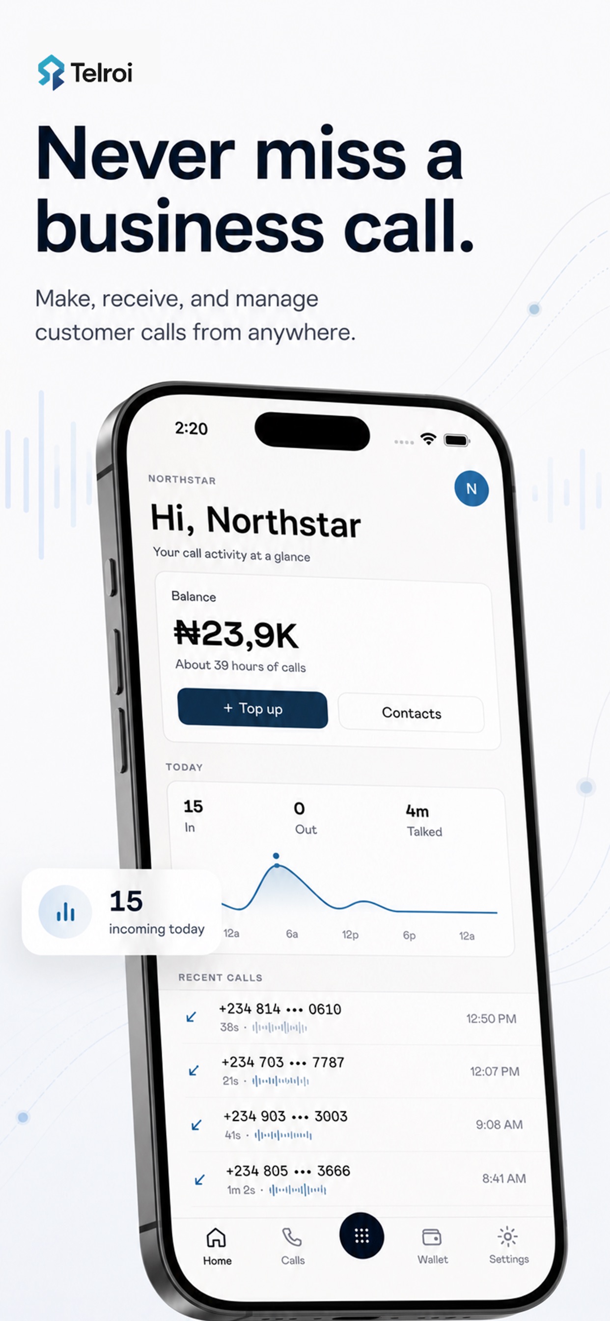 Screenshot 3 of Telroi: AI Numbers & Calls