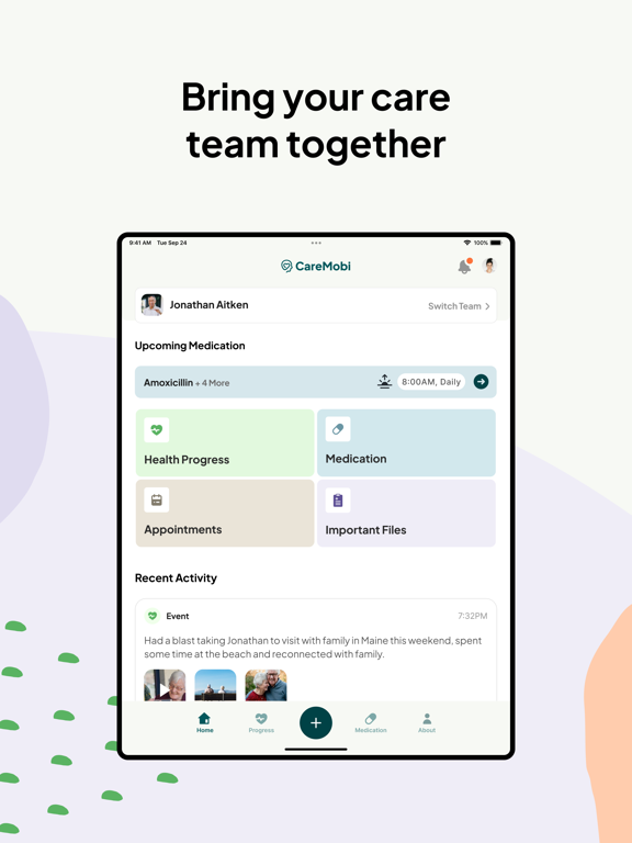 CareMobi — Caregiver App iPad screenshot 1 - Medical app