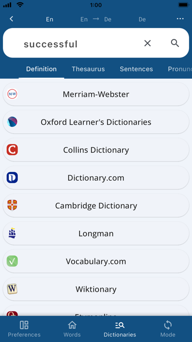 German English Dictionary EnDe Screenshot