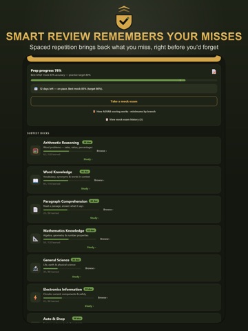 ASVAB Test Prep 2026: Practice iPad screenshot