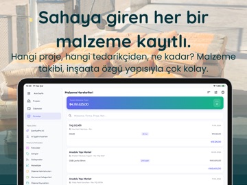 ŞantiyePro - İnşaat Muhasebesi iPad screenshot