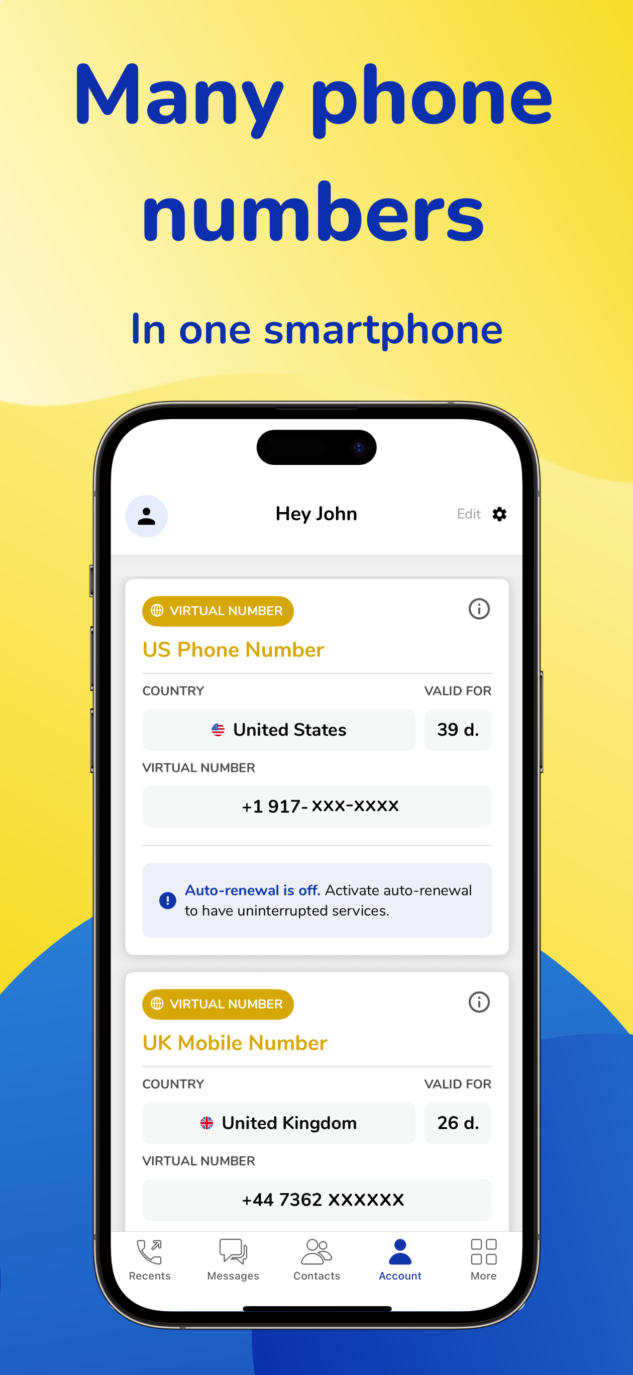 MoreMins: Virtual Phone Number