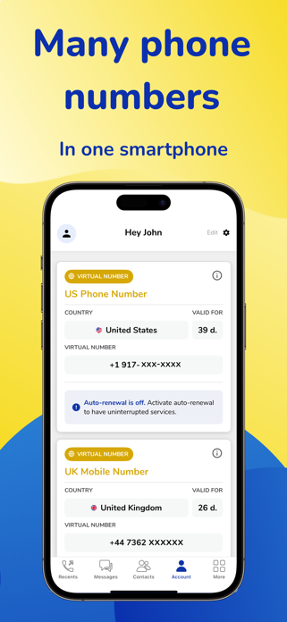 MoreMins: Virtual Phone Number Screenshot 4 of 6