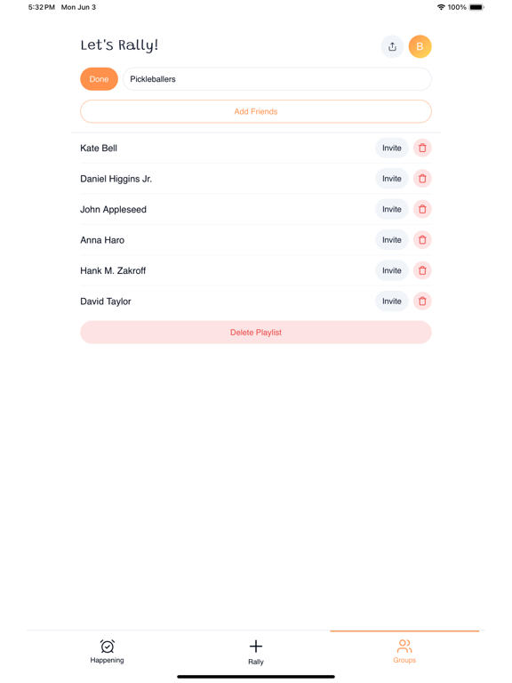 Let's Rally! iPad screenshot 3 - Social Networking app
