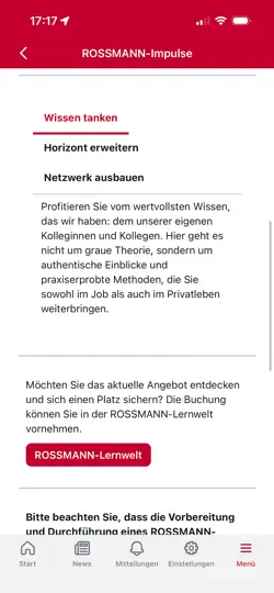 Screenshot von MA-Portal auf dem iPhone 6