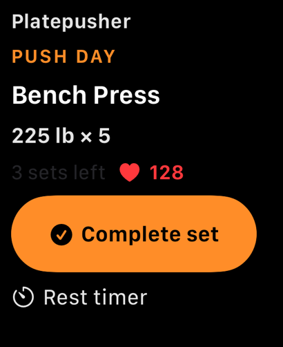 Platepusher: Gym Log