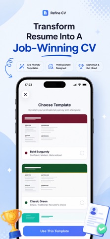 Refine CV: AI Resume Rewrite iPhone screenshot