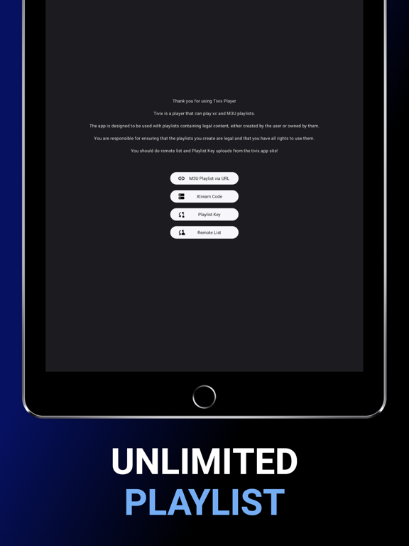 Tivix IPTV Player iPad screenshot 6 - Entertainment app