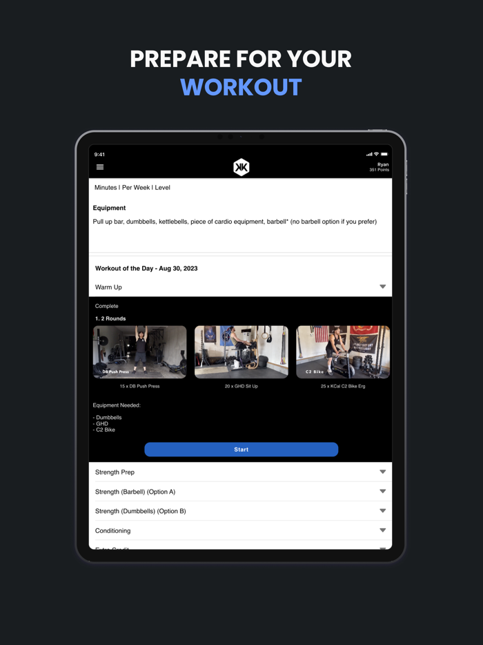 K Squared Fitness Training App