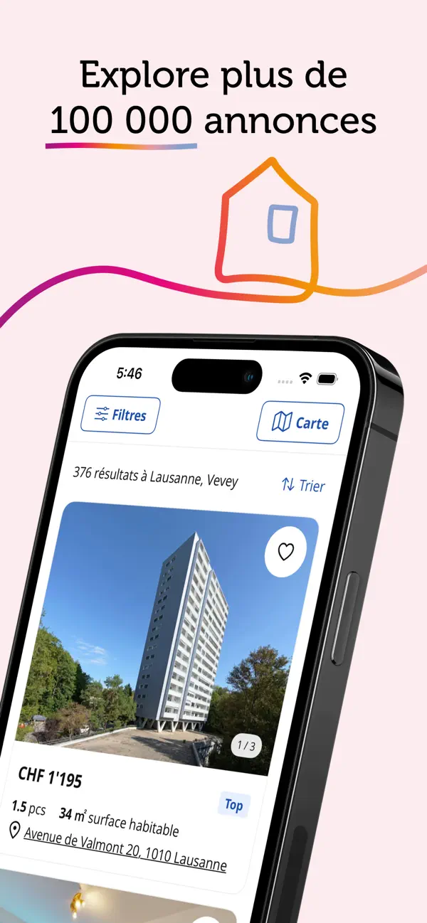 Screenshot #2 pour Homegate immobilier Suisse