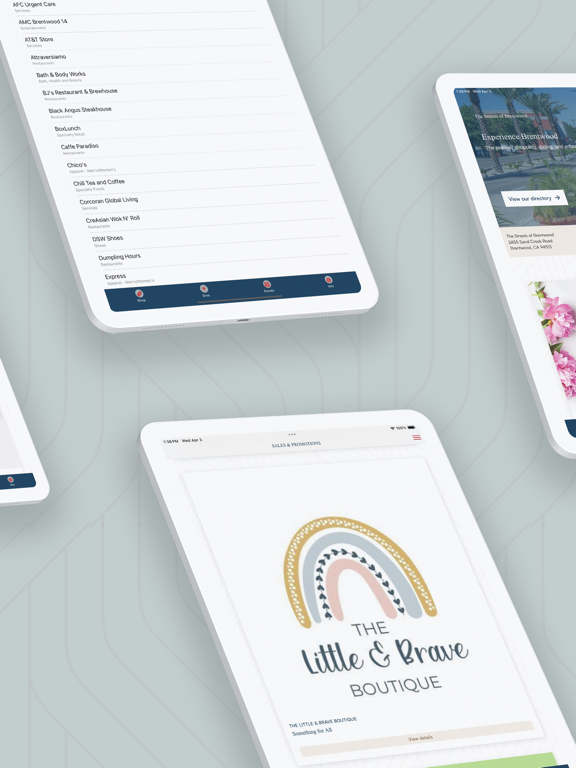 The Streets of Brentwood iPad screenshot 2 - Shopping app