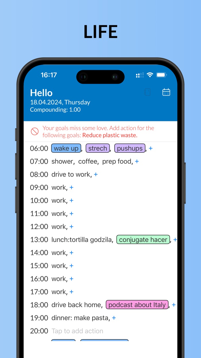 Showing Up Organize your life
