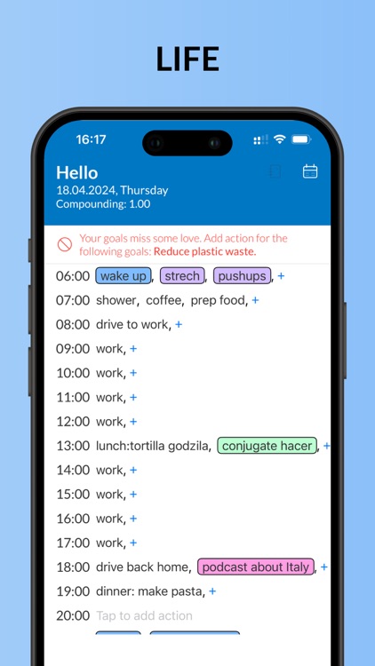 Showing Up Organize your life