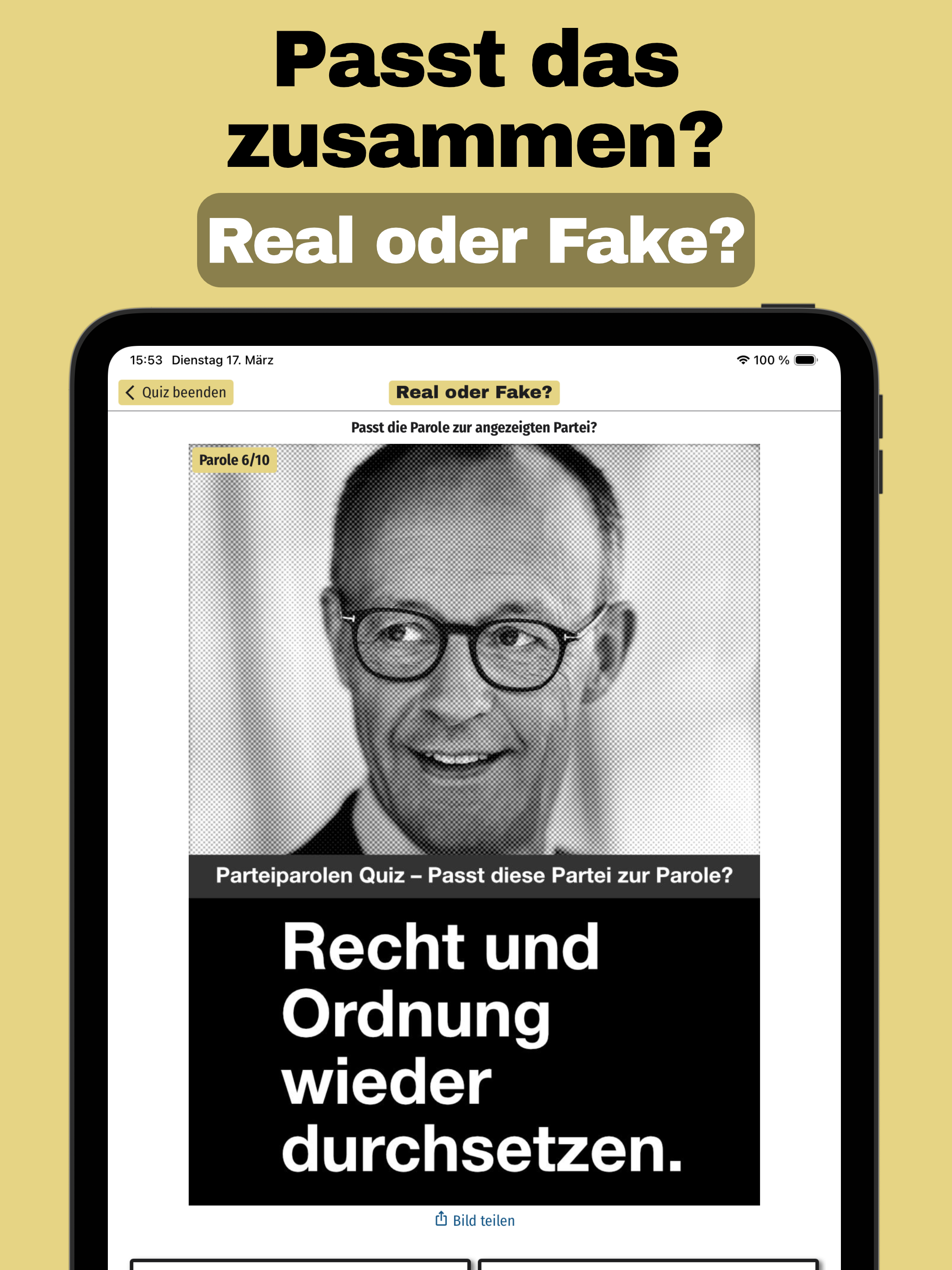 Parteiparolen Quiz & Puzzle