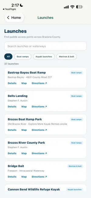 Brazoria County Paddle Trails screenshot 2