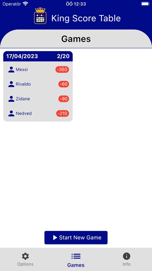 #3. King Score Table (iOS) Podle: Orhan Nas