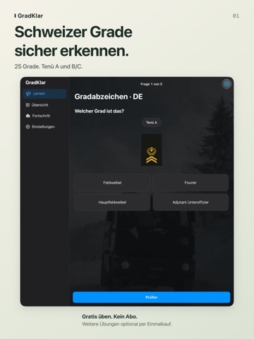 GradKlar: Schweizer Armee iPad screenshot