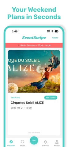 EventSwipe: Events Near You iPhone screenshot