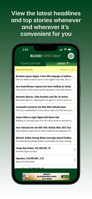 BloodHorse Daily screenshot 2
