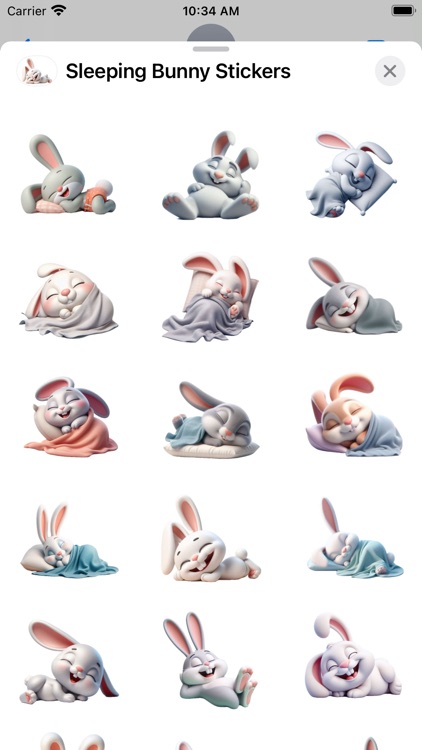 Sleeping Bunny Stickers
