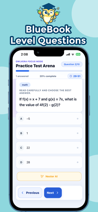 Owlvera SAT Prep & Practice Screenshot 2 of 6