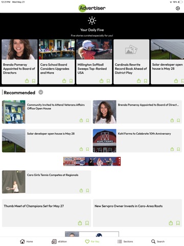 Tuscola County Advertiser iPad screenshot