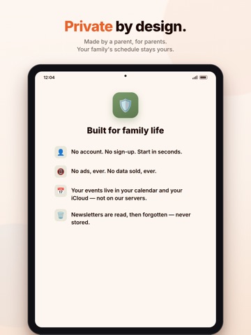 Sorted - Calendar Importer iPad screenshot