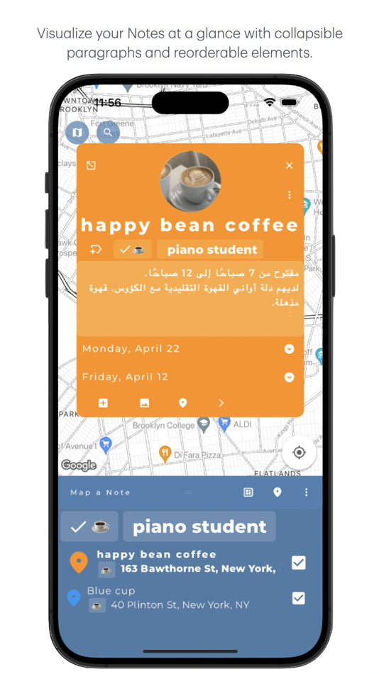 #5. Map a Note (iOS) 由: Gray Whale and Blue Heron