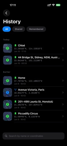 Pinpoint Position iPhone screenshot