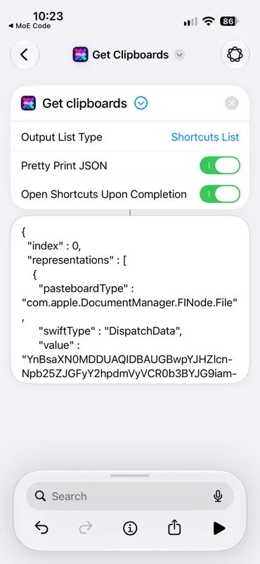 MoE Code: Shortcuts Actions screenshot 2 of 10