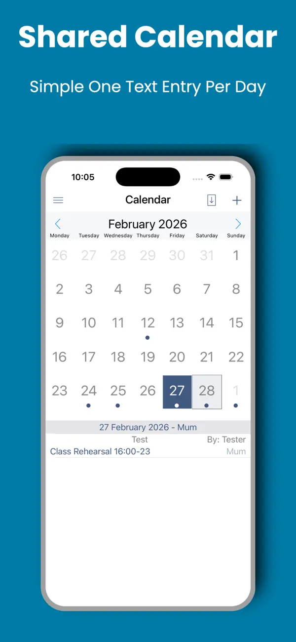 Screenshot #1 pour Shared Calendar