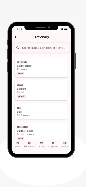 Lingala Dictionnaire screenshot 4