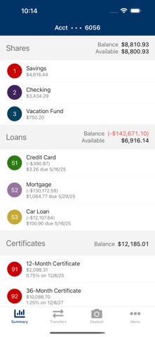 HCFCU Mobile Screenshot 2 of 5