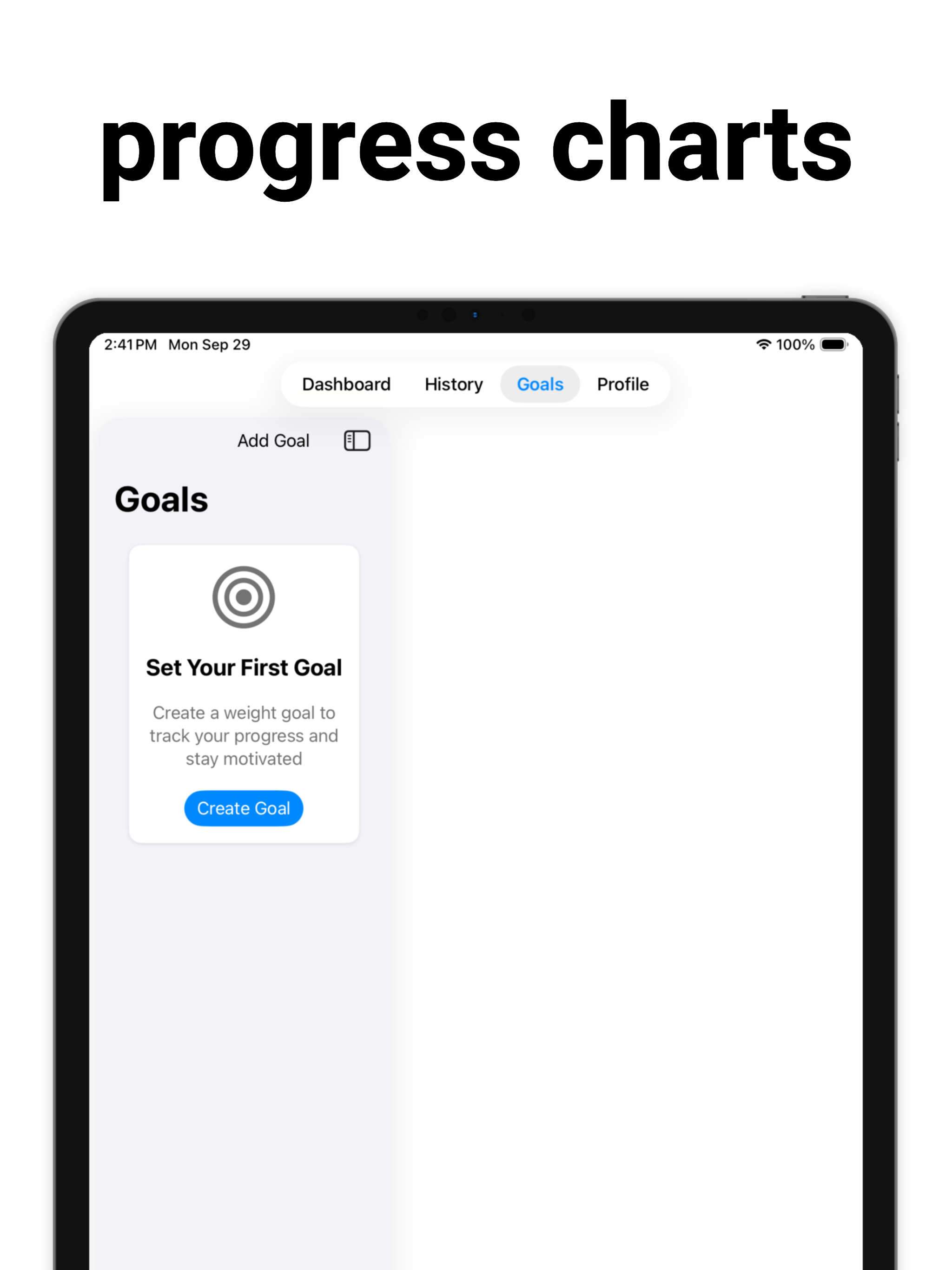Body Weight Loss Goal Tracker