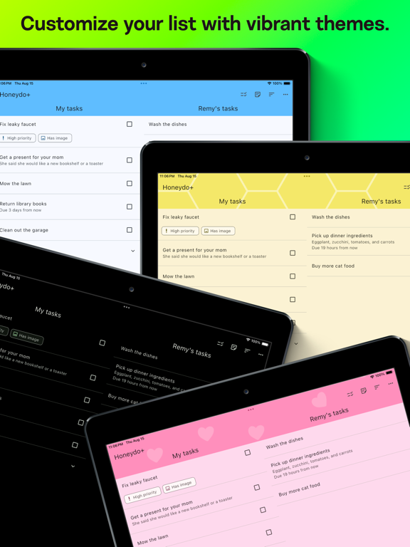 Honeydo Tasks iPad screenshot 3 - Productivity app