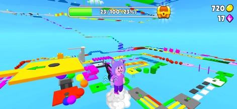 Obby Parkour: Runner Game - Explore the intricate, expansive level designs brimming with a variety of challenging obstacles that demand skill and strategy.