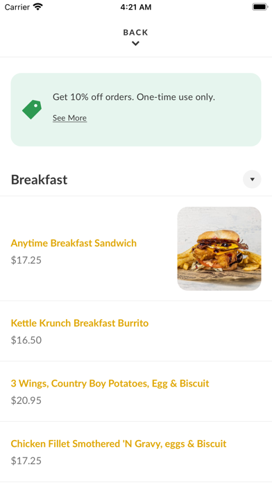 Honeys Kettle Fried Chicken iPhone screenshot 3 - Food & Drink app