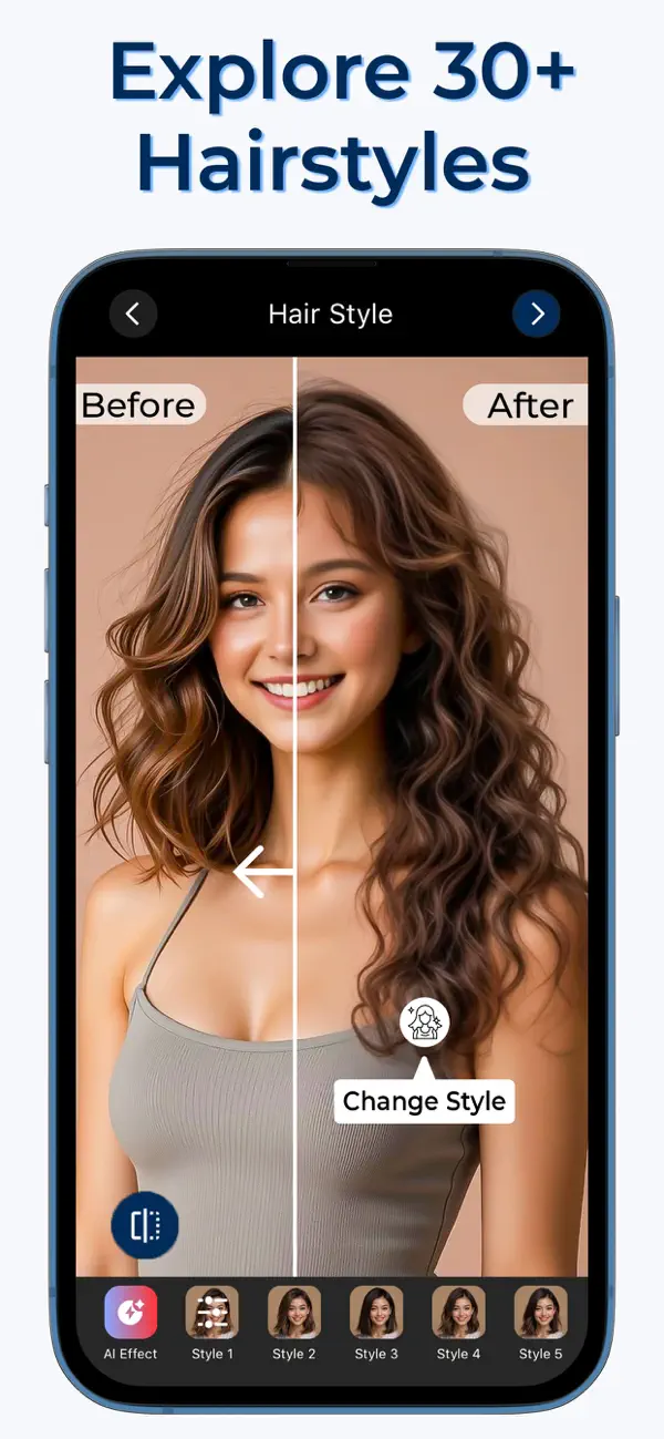 Screenshot #3 pour Changeur de couleur de cheveux