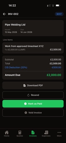 SiteBooks: Trade Bookkeeping screenshot