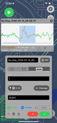 IRITracker Road Roughness screenshot